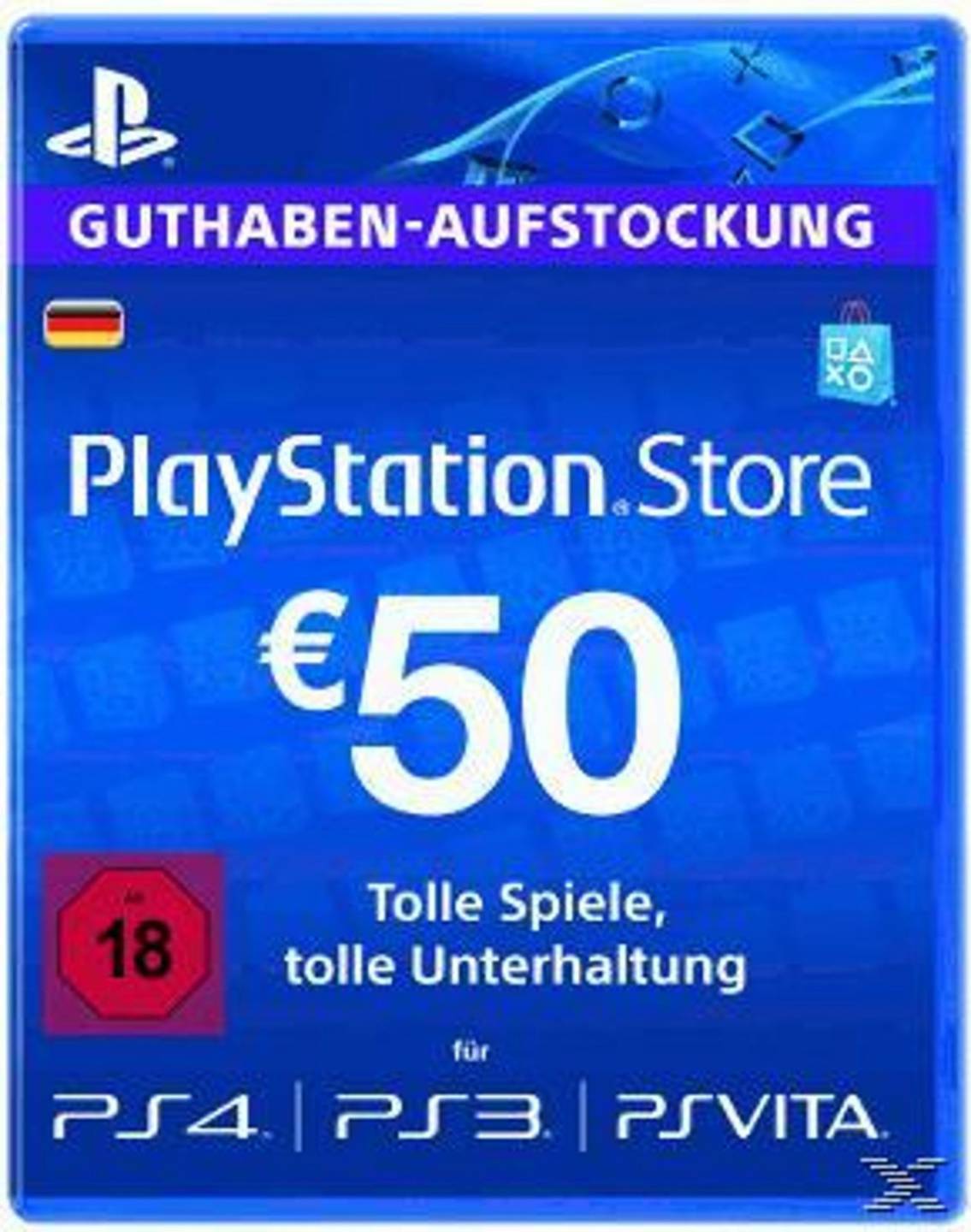 Sony PlayStation Store Guthaben-Aufstockung Sony PlayStation Store Guthaben-Aufstockung50 Euro (Deutschland)