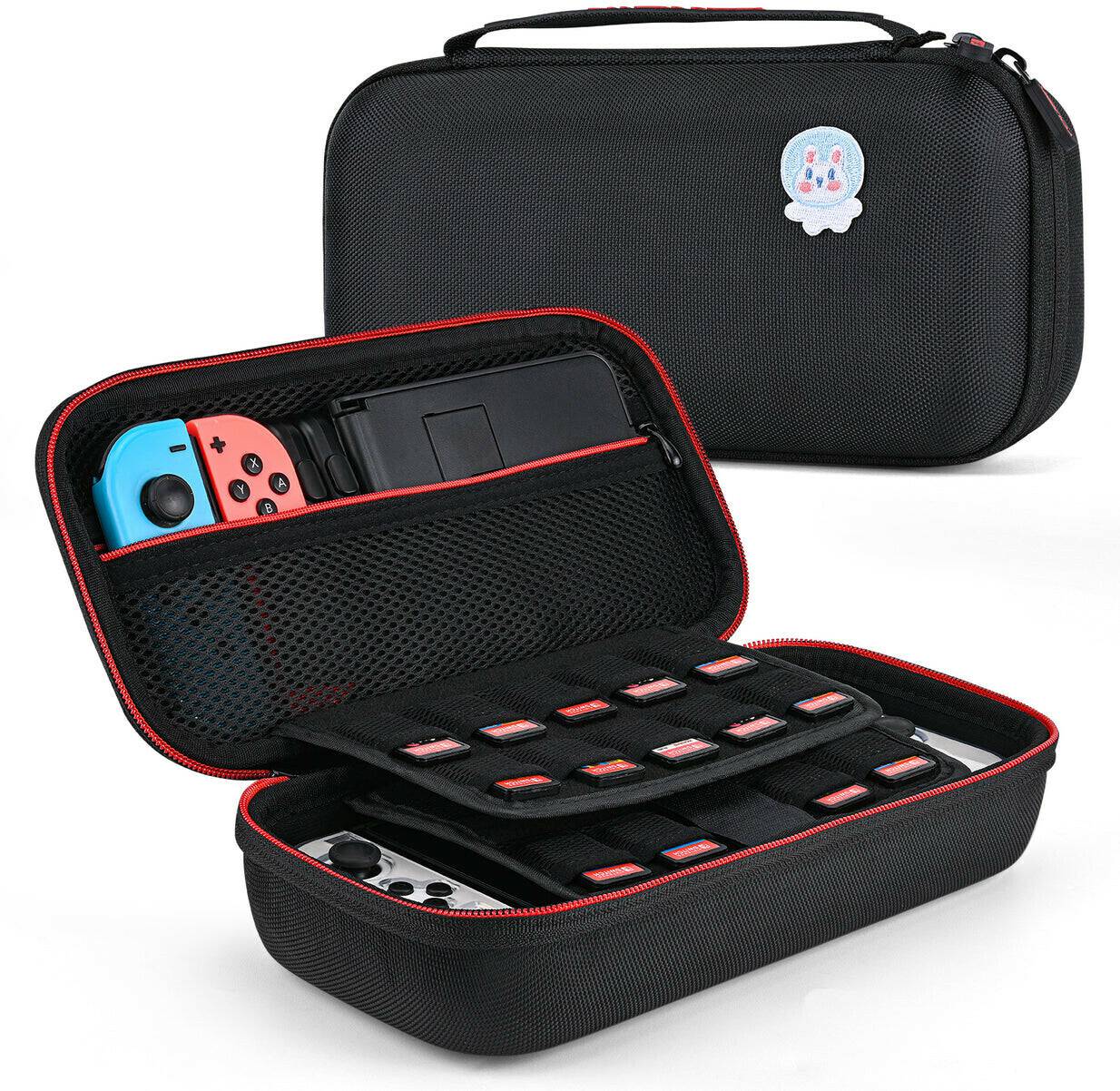 Younik Nintendo Switch OLED Travel Case with 16 AccessoriesBlack Younik Nintendo Switch OLED Travel Case with 16 Accessories