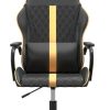 vidaXL Gaming-Stuhl mit Massagefunktion Kunstleder (345557-345567) vidaXL Gaming-Stuhl mit Massagefunktion Kunstleder (345557-345567)schwarz/golden (345560)