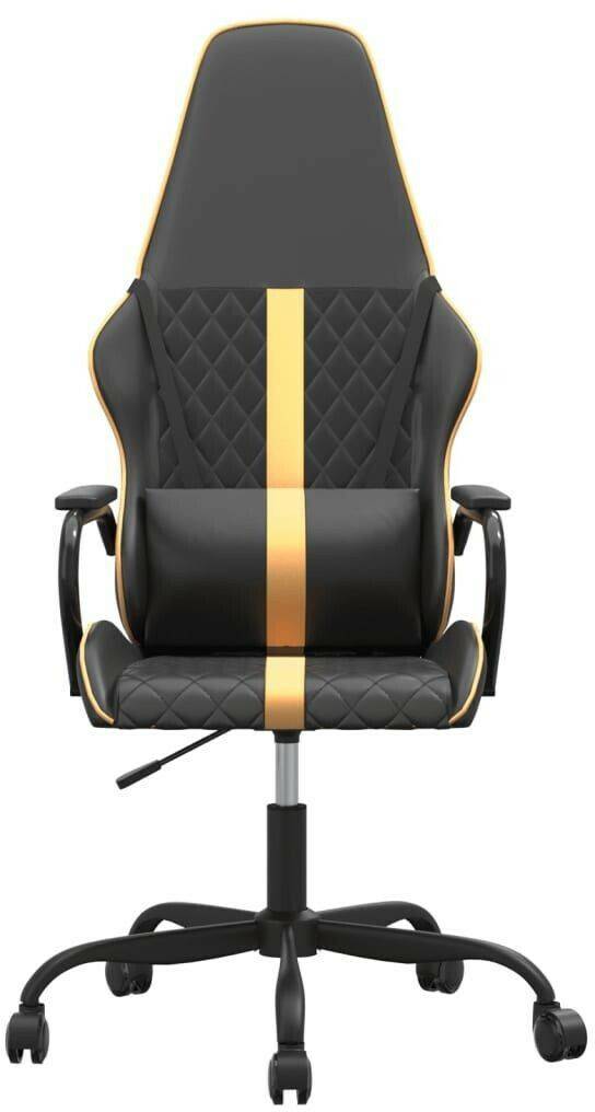 vidaXL Gaming-Stuhl mit Massagefunktion Kunstleder (345557-345567) vidaXL Gaming-Stuhl mit Massagefunktion Kunstleder (345557-345567)schwarz/golden (345560)