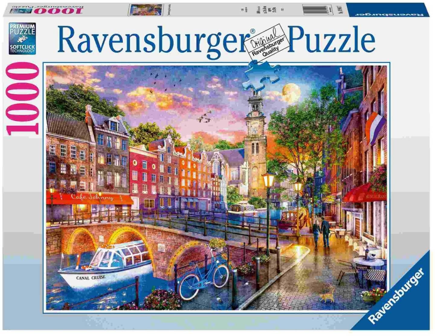 Puzzles Ravensburger Sonnenuntergang über Amsterdam (1000 Teile)