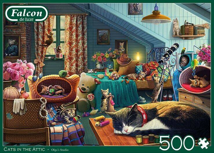 Jumbo Spiele - Cats in the Attic, 500 Teile (11300) Puzzles