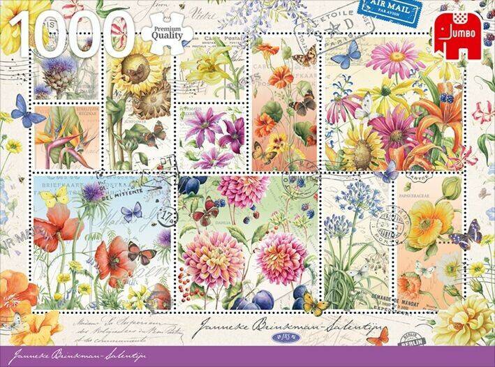 Jumbo Briefmarken Sammlung Sommerblumen - 1000 Teile (18812) Puzzles