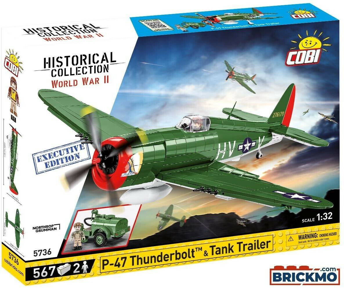 Cobi Historical Collection World War II - P-47 Thunderbolt (5736) Baukästen & Bausteine