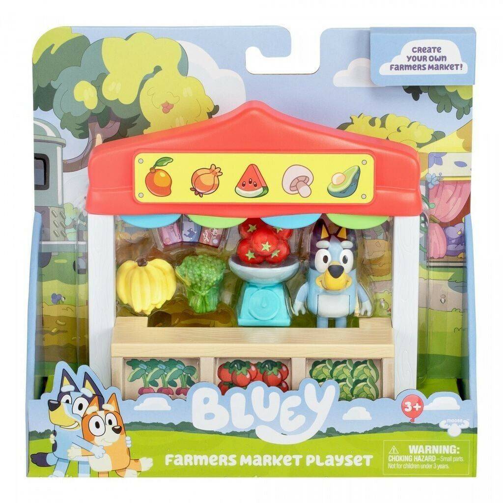 Sammelfiguren Moose Toys Bluey Mini-Spielsets Bauernmarkt-Spielset (17555)