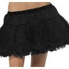 Faschingskostüme Smiffy's Schwarzer Petticoat mit Satin-Bund schwarz