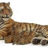 Sammelfiguren Papo Liegende Tigerin mit Babies (50156)