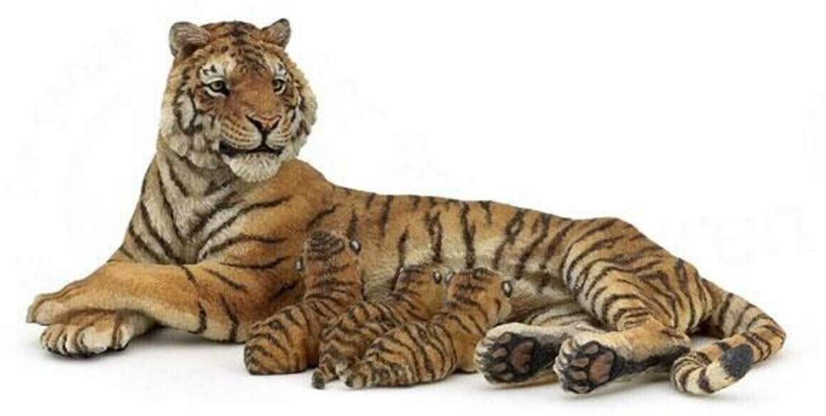 Sammelfiguren Papo Liegende Tigerin mit Babies (50156)