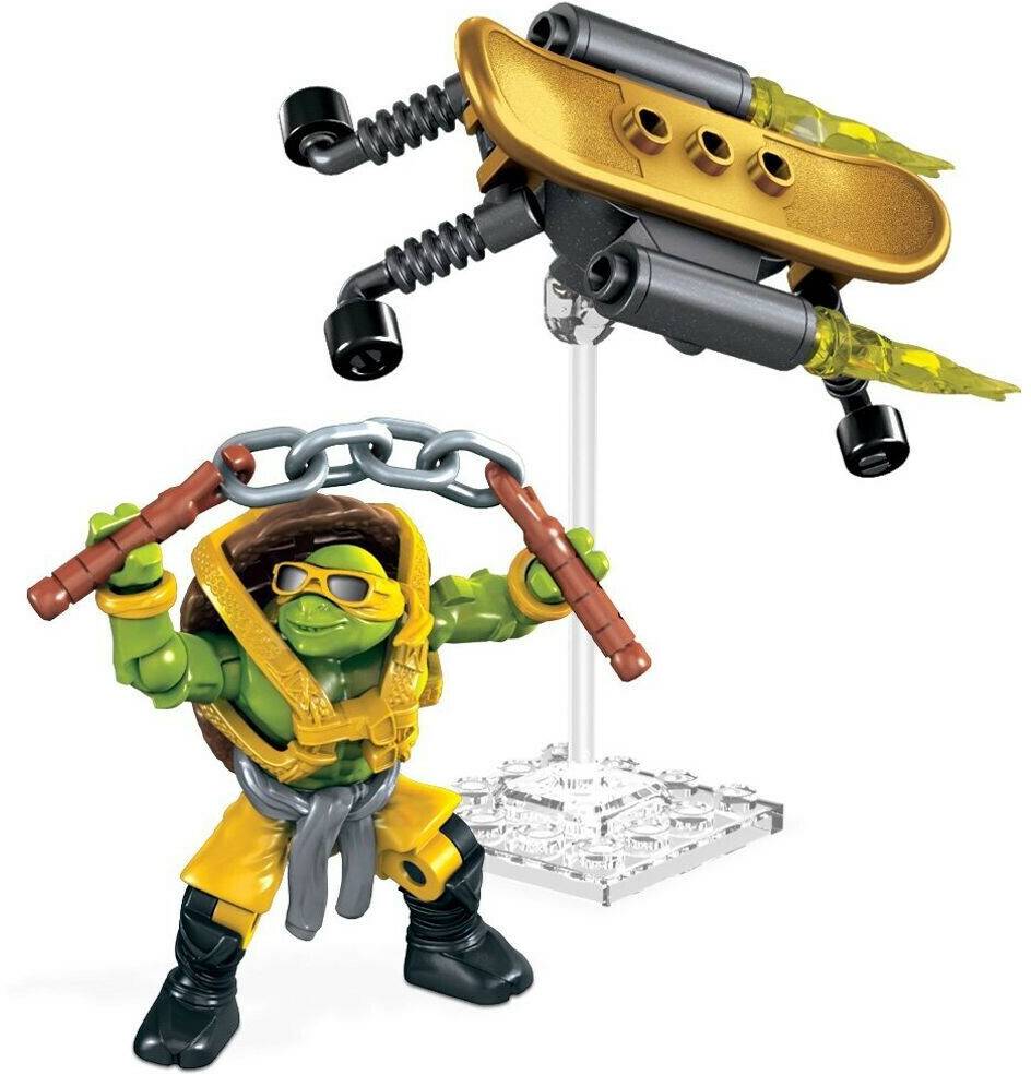 Sammelfiguren Mattel Mega Bloks - Teenage Mutant Ninja Turtles Movie - Turboskateboard Mickey (DPF76)